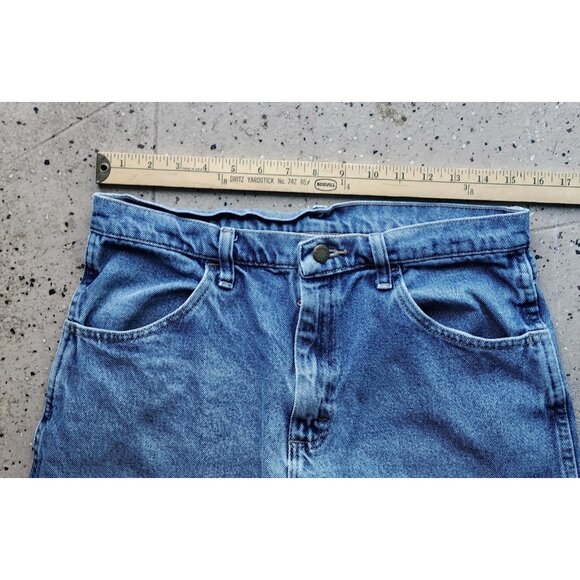 Vintage Maverick MADE IN Mexico Denim Blue Jeans 32x34 Relaxed Medium Stone Wash - Picture 3 of 8